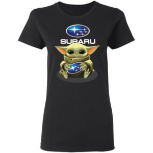 Baby Yoda hug Subaru shirt