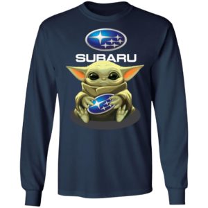 Baby Yoda hug Subaru shirt