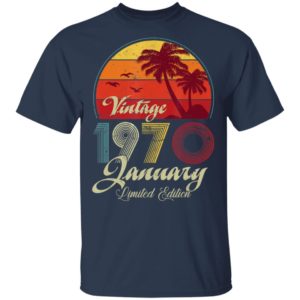50th Birthday Retro Vintage January 1970 Shirt Long Sleeve