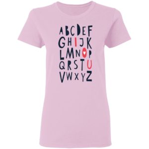Alphabet Abc I Love You Valentines Day Shirt Long Sleeve