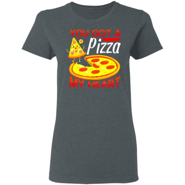 Pizza Valentines Day Shirt Pizza Pie Slice Kawaii Heart T-Shirt