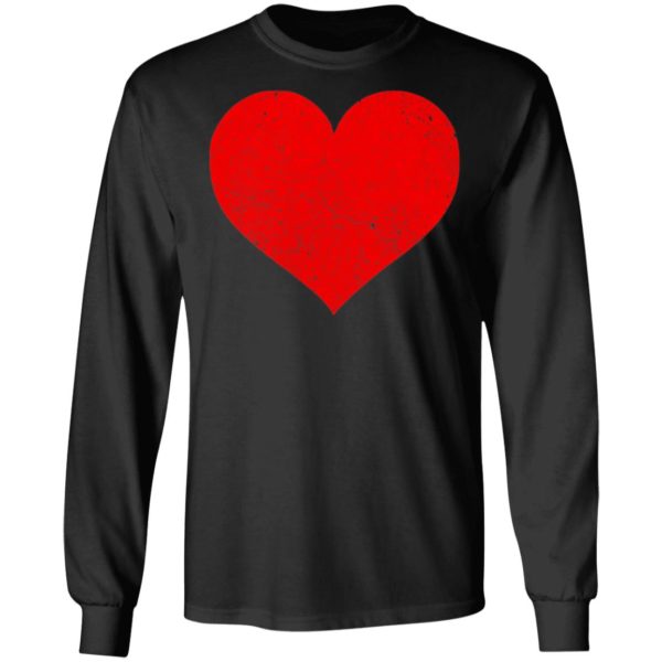 Red Heart Valentines Day T-Shirt Long Sleeve