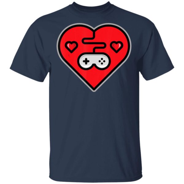Tee Gamer Valentines Day Heart T-Shirt