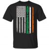 American Flag A Green Leprechauns Hat Saint Patricks Day T-Shirt Long Sleeve