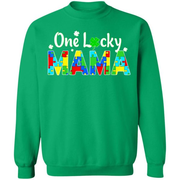 Autism Saint Patricks Day T-Shirt – One Lucky Mama Long Sleeve