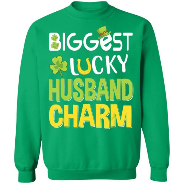 Biggest-Lucky Husband Charm Saint Patricks Day T-Shirt, Long Sleeve