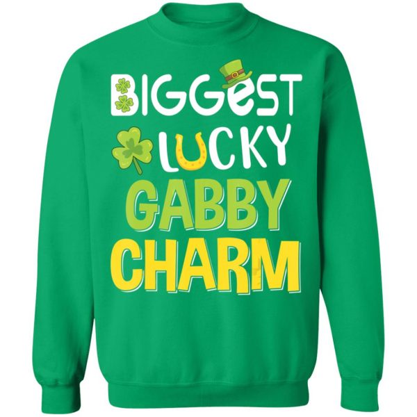 Biggest-Lucky Gabby Charm Saint Patricks Day T-Shirt, Long Sleeve
