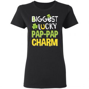 Biggest-Lucky Pap-Pap Charm Saint Patricks Day T-Shirt, Bella