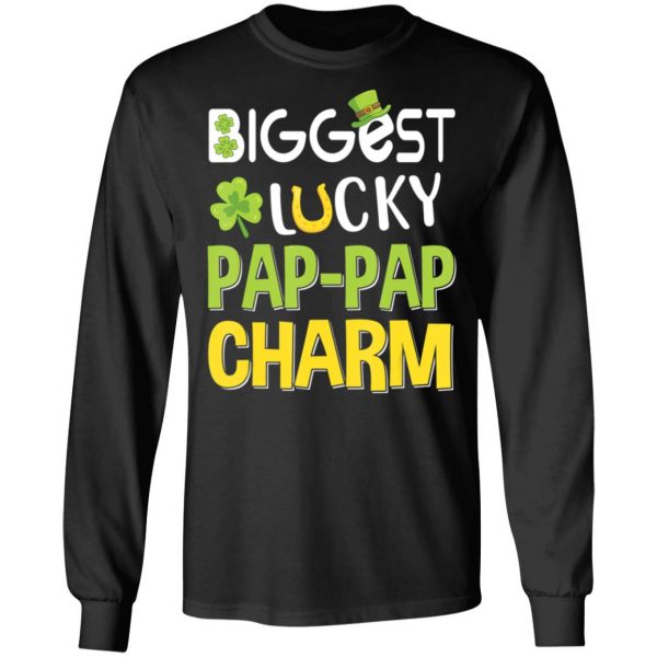 Biggest-Lucky Pap-Pap Charm Saint Patricks Day T-Shirt, Bella