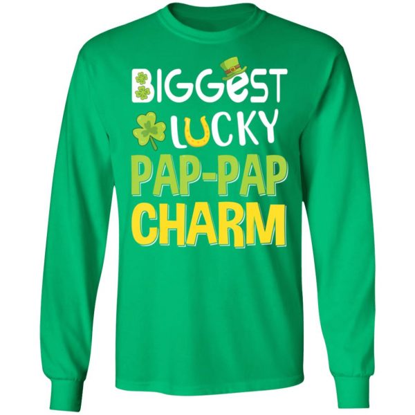 Biggest-Lucky Pap-Pap Charm Saint Patricks Day T-Shirt, Bella