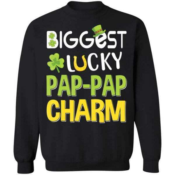 Biggest-Lucky Pap-Pap Charm Saint Patricks Day T-Shirt, Bella