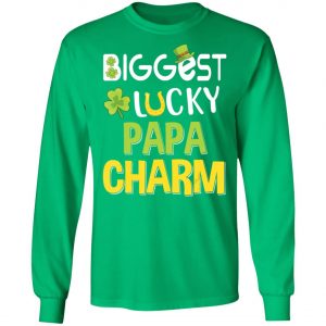 Biggest-Lucky Papa Charm Saint Patricks Day T-Shirt, Bella