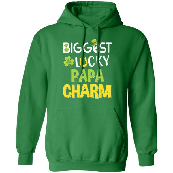 Biggest-Lucky Papa Charm Saint Patricks Day T-Shirt, Bella