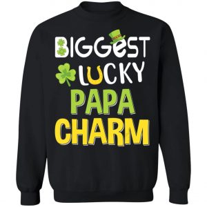 Biggest-Lucky Papa Charm Saint Patricks Day T-Shirt, Bella