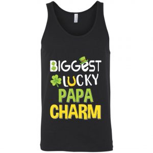 Biggest-Lucky Papa Charm Saint Patricks Day T-Shirt, Bella