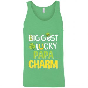 Biggest-Lucky Papa Charm Saint Patricks Day T-Shirt, Bella