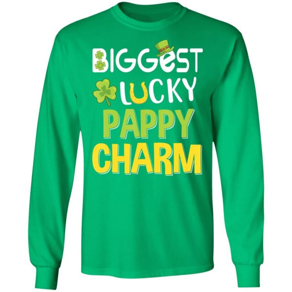 Biggest-Lucky Pappy Charm Saint Patricks Day T-Shirt, Bella