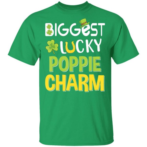 Biggest-Lucky Poppie Charm Saint Patricks Day T-Shirt, Bella