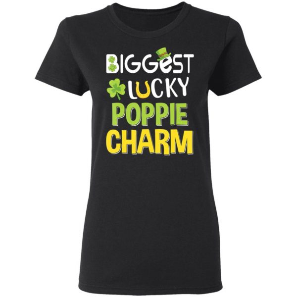 Biggest-Lucky Poppie Charm Saint Patricks Day T-Shirt, Bella