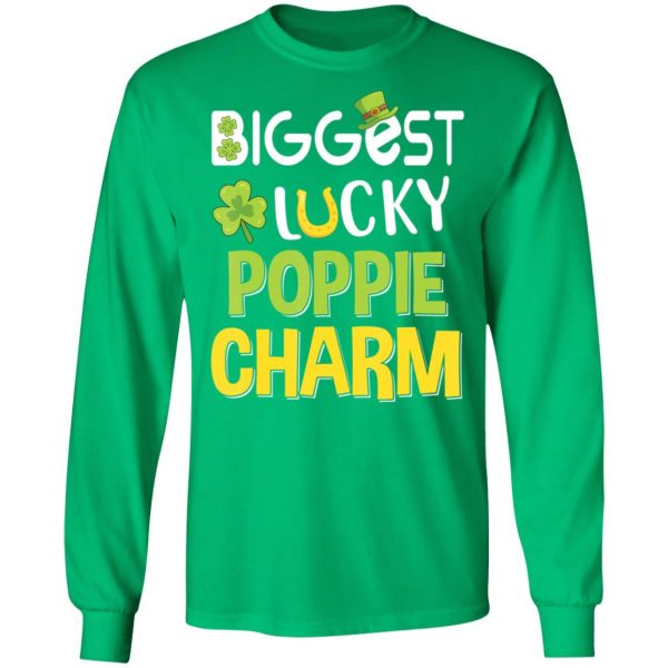 Biggest-Lucky Poppie Charm Saint Patricks Day T-Shirt, Bella