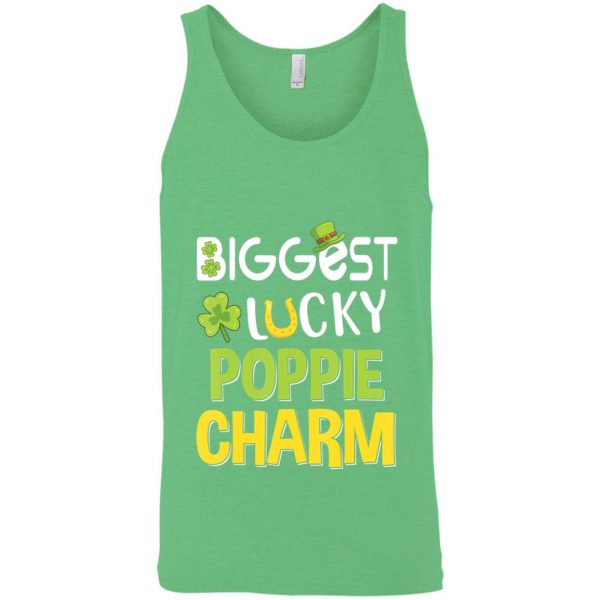 Biggest-Lucky Poppie Charm Saint Patricks Day T-Shirt, Bella