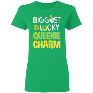 Biggest-Lucky Queenie Charm Saint Patricks Day T-Shirt, Bella
