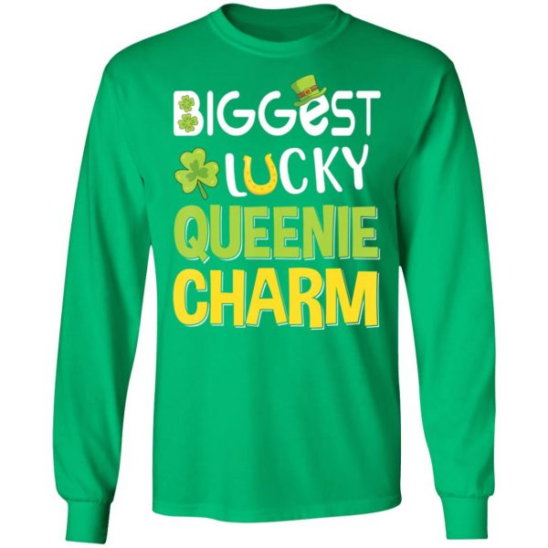 Biggest-Lucky Queenie Charm Saint Patricks Day T-Shirt, Bella