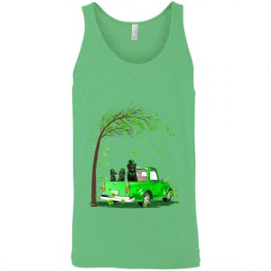 Black Labrador Butterflies Balloons Truck St Patrick's Day T-Shirt, LS