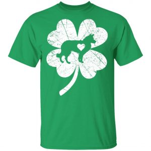 Border Collie In Shamrock Clover St Patricks Day Irish T-Shirt, Long Sleeve