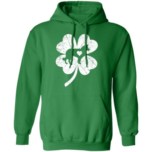 Border Collie In Shamrock Clover St Patricks Day Irish T-Shirt, Long Sleeve