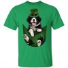 Border Collie In Shamrock Clover St Patricks Day Irish T-Shirt, Long Sleeve