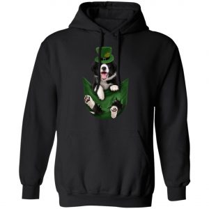 Border Collie In Your Pocket St Patricks Day Dog Lover T-Shirt, Long Sleeve