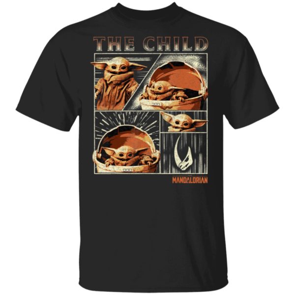 Baby Yoda T- Shirt Star Wars The Mandalorian The Child Collage Hoodie