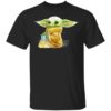 Baby Yoda Shirt Star Wars The Mandalorian The Child Cute Painted Portrait Long Sleeve