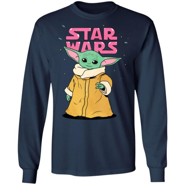 Star Wars The Mandalorian The Child Pink Bubble Letters Baby Yoda Shirt Hoodie