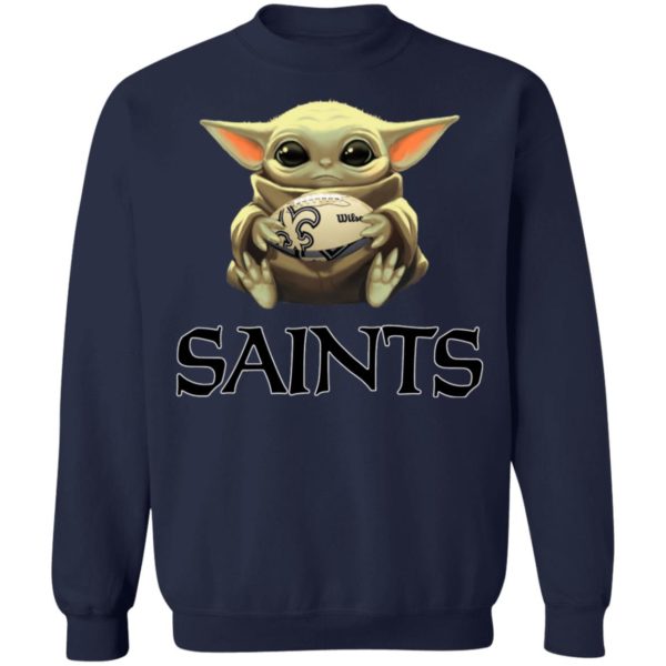 Baby Yoda Hug New Orleans Saints Star War Shirt