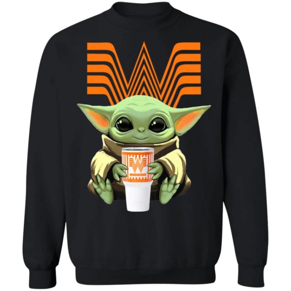 Baby Yoda Drink Whataburger Star Wars Shirt Hoodie LS