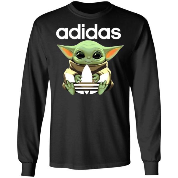Baby Yoda Hug Adidas Star Wars Shirt Hoodie