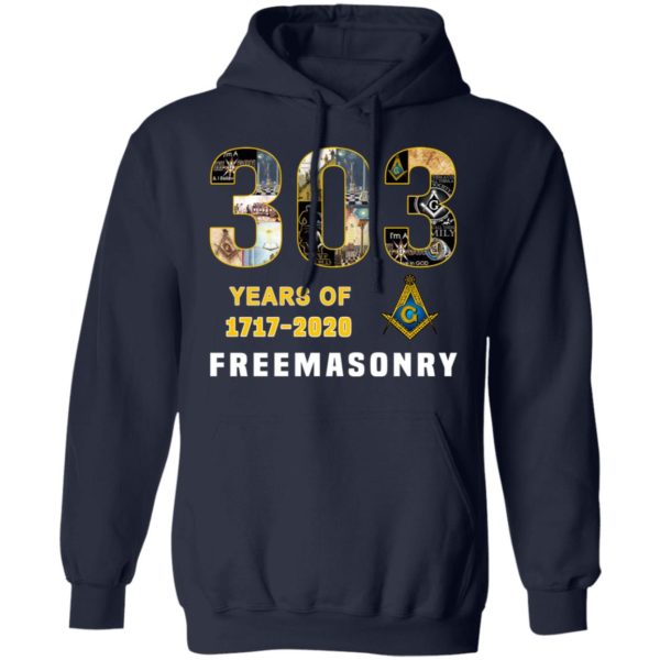 303 Years Of Freemasonry 1717 2020 Shirt Hoodie LS