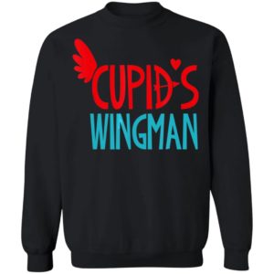 Cupids Wingman Valentines Day Shirt Heart Arrow Kids Long Sleeve