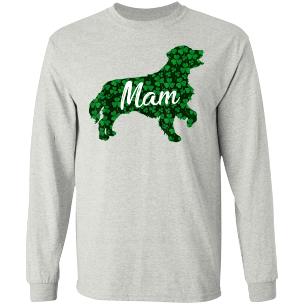 St Patrick Day Shamrock Irish Golden Retriever Dog Mam T-Shirt, Hoodie, Long Sleeve