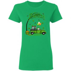 Blue Truck Pickup Schnauzer St Patricks Day Dog Lovers T-Shirt, Long Sleeve, Tank Top