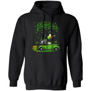 Blue Truck Pickup Schnauzer St Patricks Day Dog Lovers T-Shirt, Long Sleeve, Tank Top