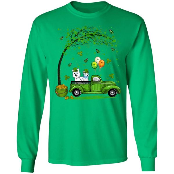 Blue Truck Pickup Westie St Patricks Day Dog Lovers T-Shirt, Long Sleeve, Tank Top