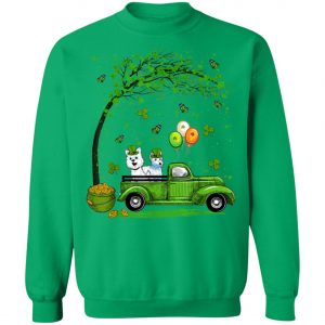 Blue Truck Pickup Westie St Patricks Day Dog Lovers T-Shirt, Long Sleeve, Tank Top