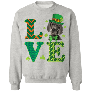 Love Great Dane St. Patricks Day Dog Dad Mom T-Shirt, Long Sleeve, Hoodie