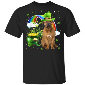 Boerboel St Patricks Day Irish Shamrock Dog T-Shirt, Long Sleeve, Tank Top