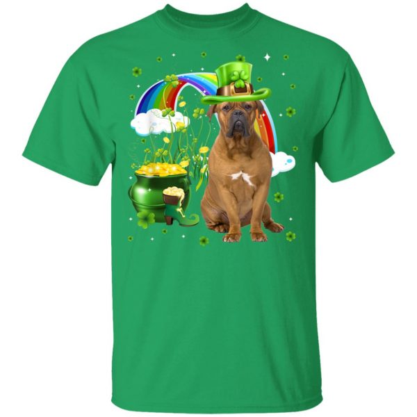 Boerboel St Patricks Day Irish Shamrock Dog T-Shirt, Long Sleeve, Tank Top