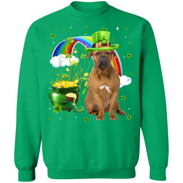 Boerboel St Patricks Day Irish Shamrock Dog T-Shirt, Long Sleeve, Tank Top