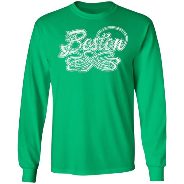 Boston Irish Celtic Knot Shamrock St. Patricks Day T-Shirt, Long Sleeve, Tank Top